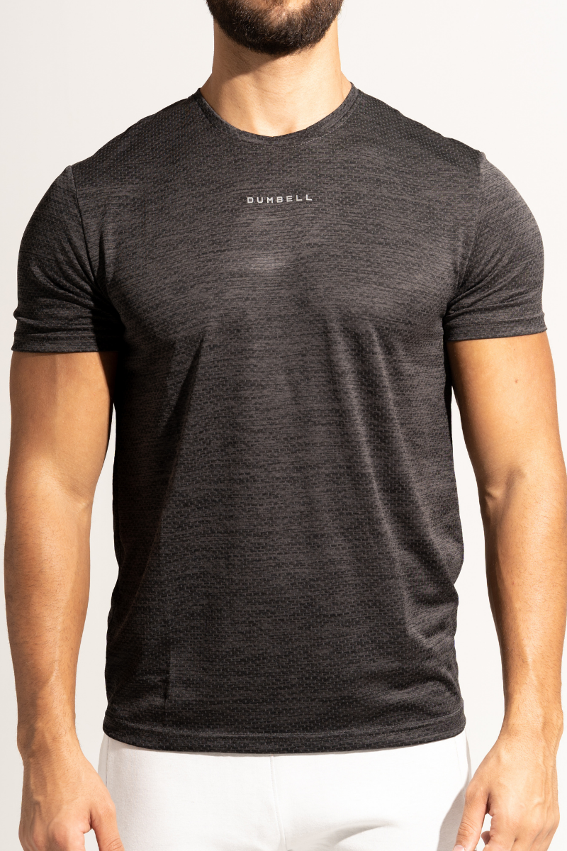 Dumbell Dry Tech Tees - Charcoal Edition