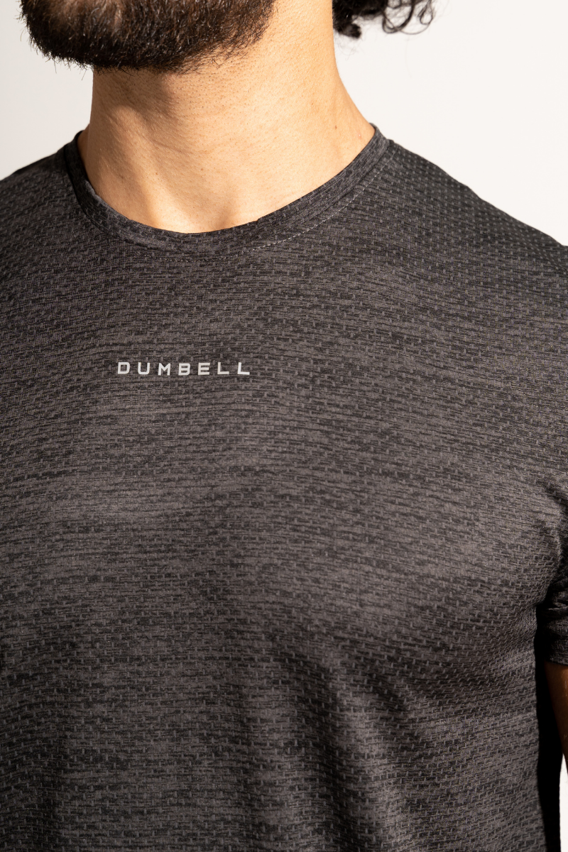 Dumbell Dry Tech Tees - Charcoal Edition