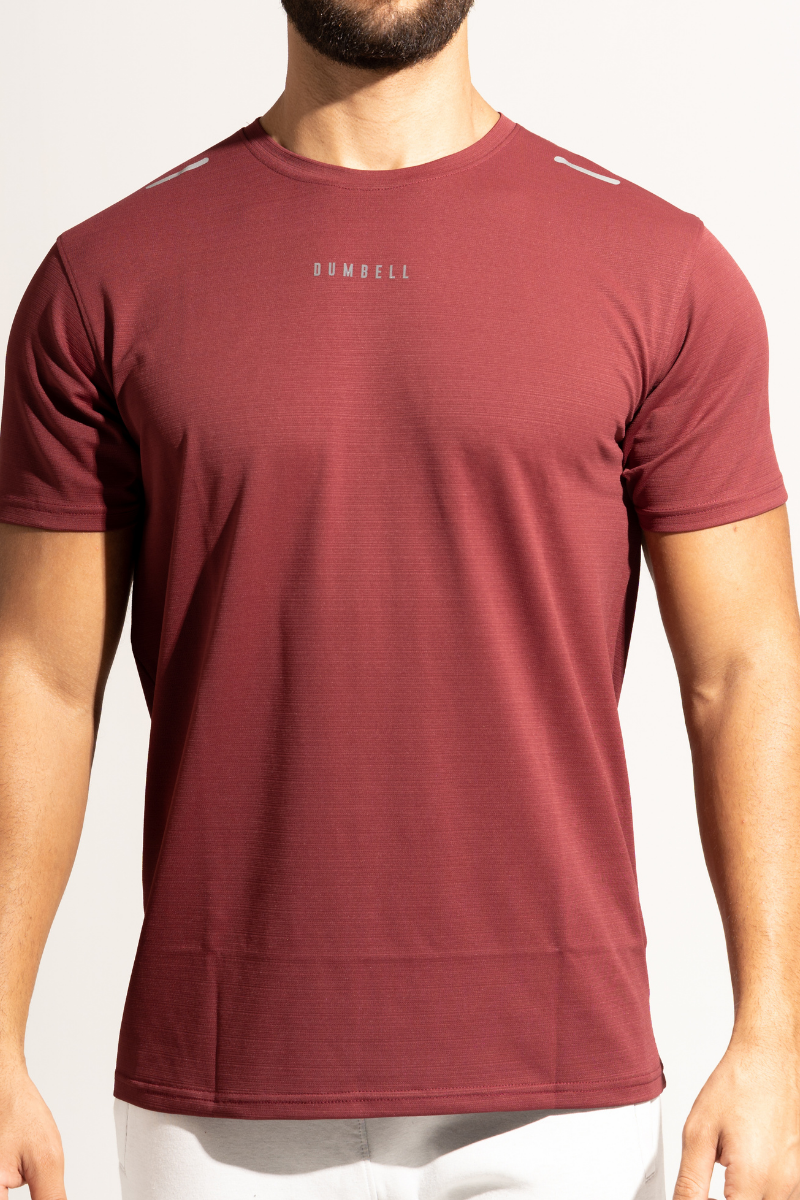 PowerMove Crewneck Tees - Maroon