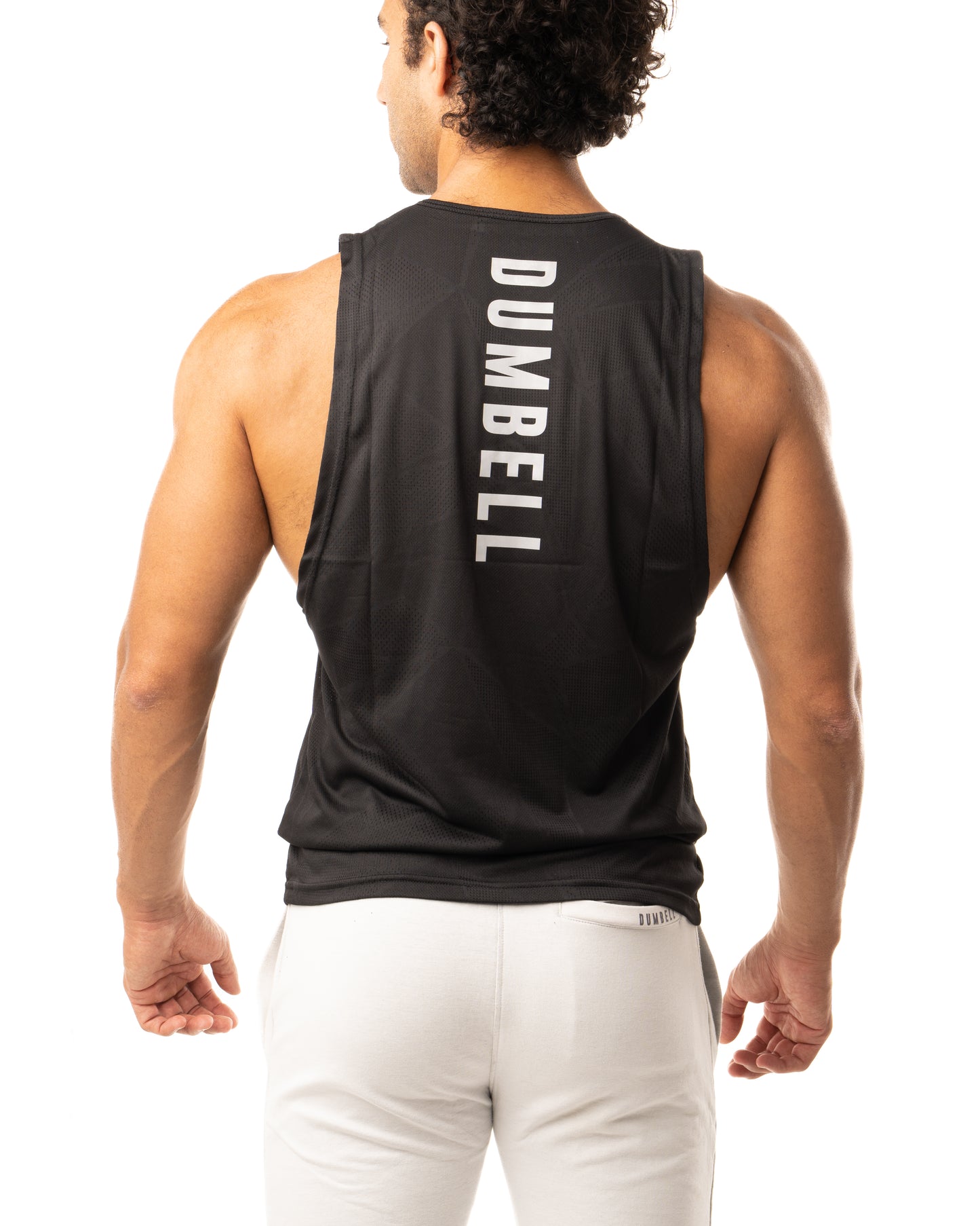 Carbon Abstract Graphic Print Sleeveless Tees