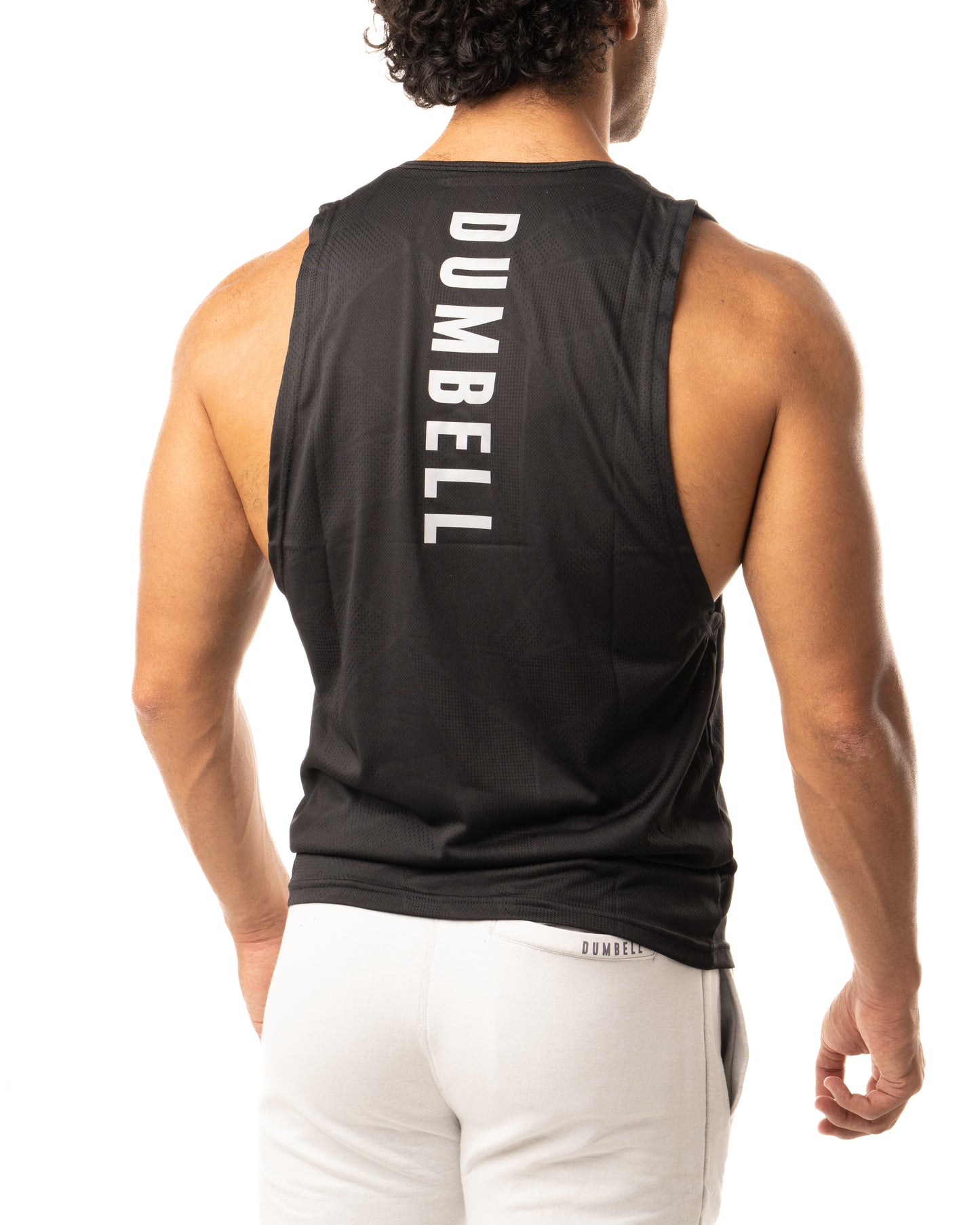 Carbon Abstract Graphic Print Sleeveless Tees