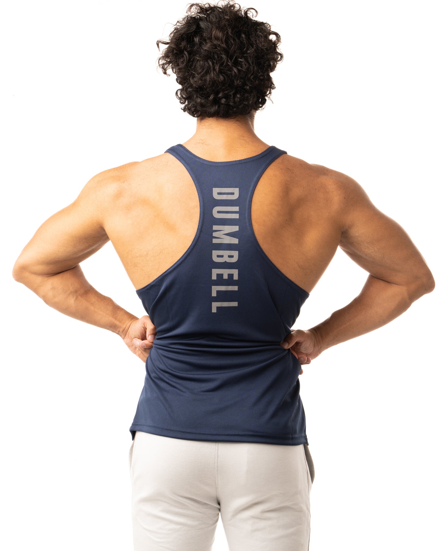 Dumbell Wear's Ultra Soft Men's Electric Blue Jacquard Tank Top