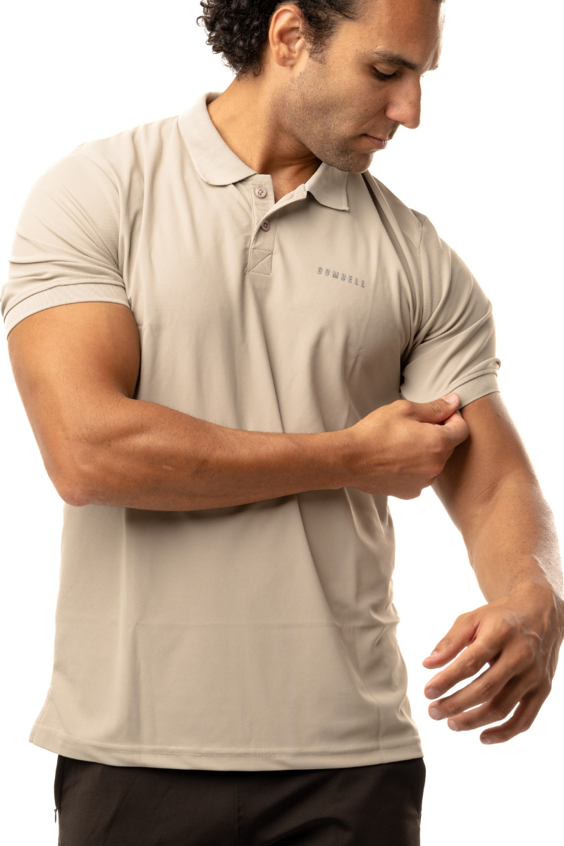 High Performance Dry Fit Polo T Shirt Aluminum Dumbell Wear