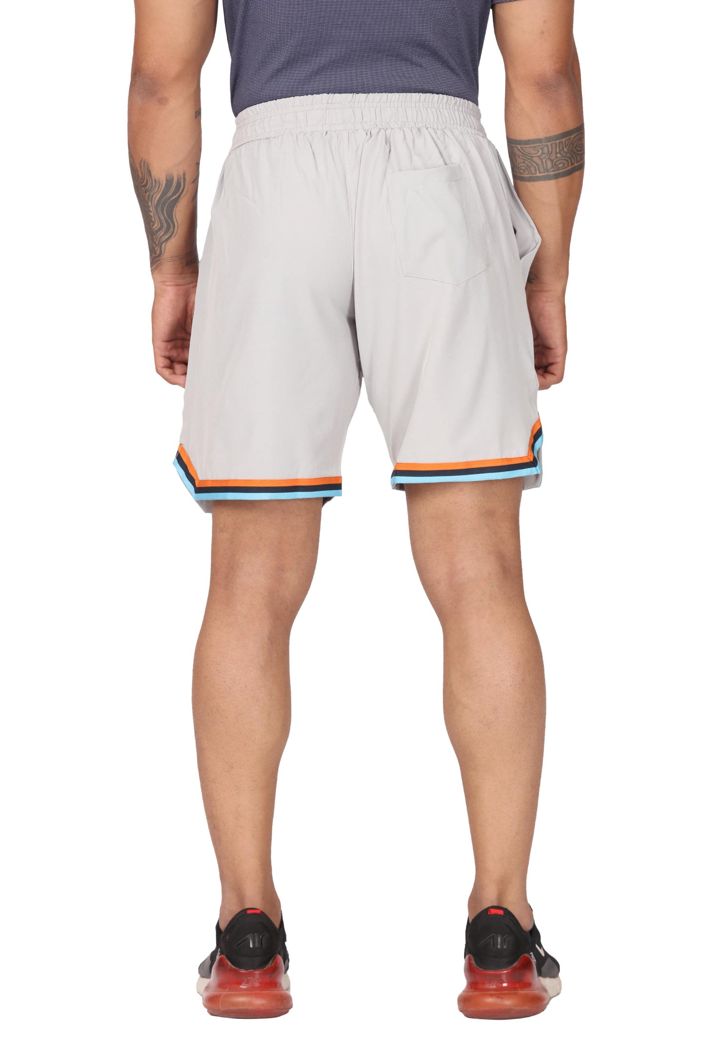 Men's Moisture-wicking and V-cut workout Grey Shorts