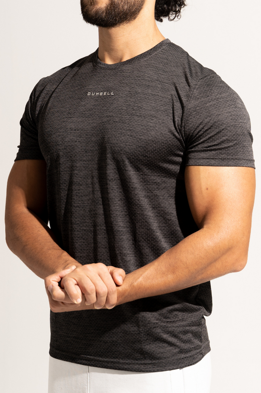 Dumbell Dry Tech Tees - Charcoal Edition