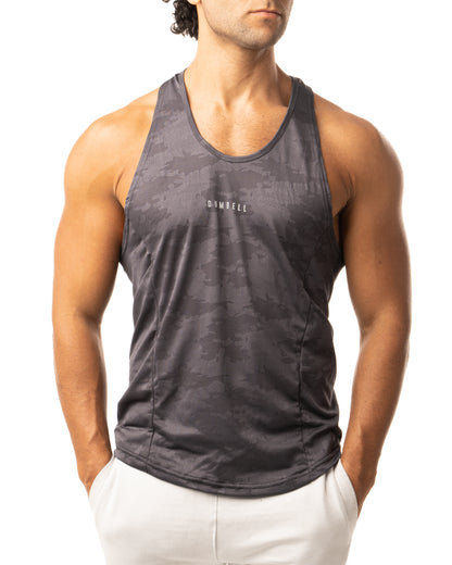 Men's Stale Grey Weight Training Dri-FIT Stringer