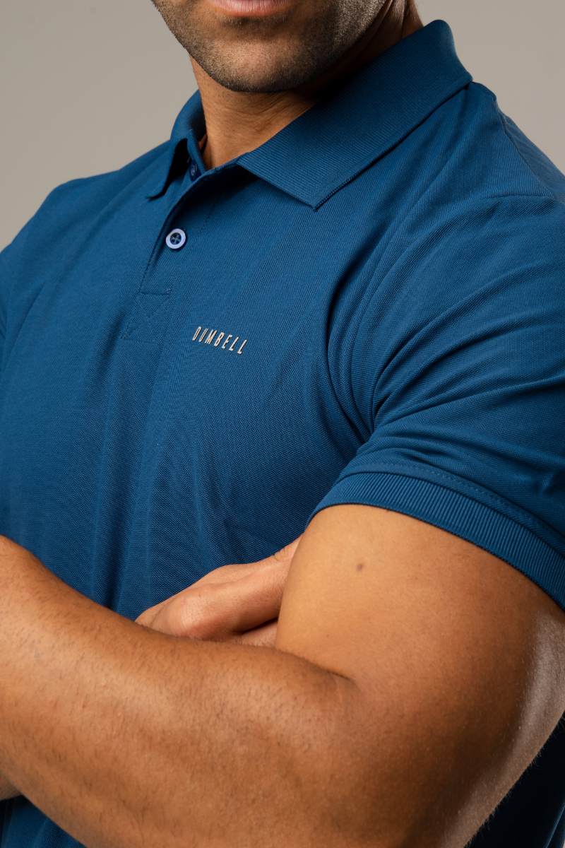 High-Performance Dry Fit Polo T-Shirt - Blue