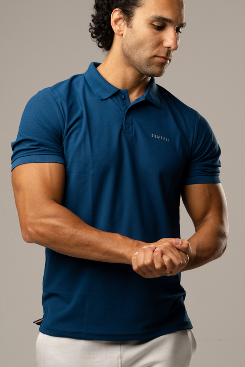 High-Performance Dry Fit Polo T-Shirt - Blue
