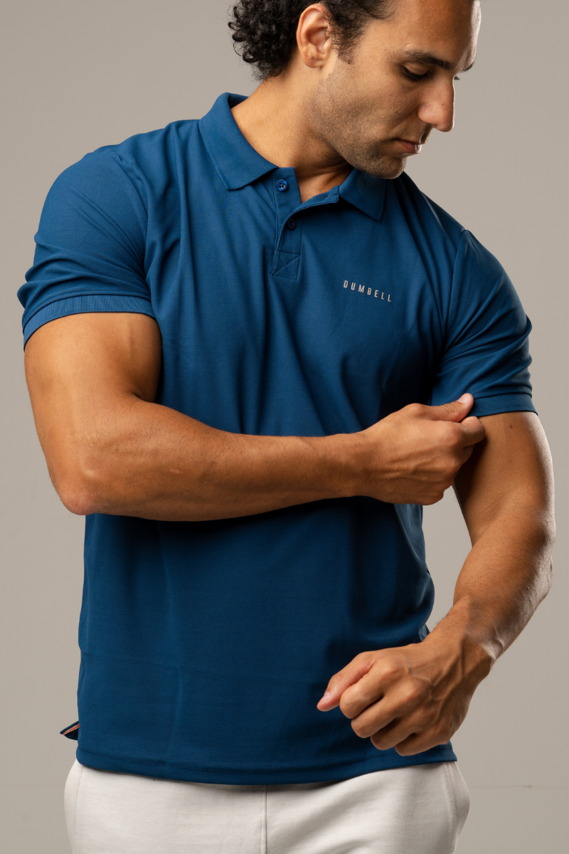 High-Performance Dry Fit Polo T-Shirt - Blue