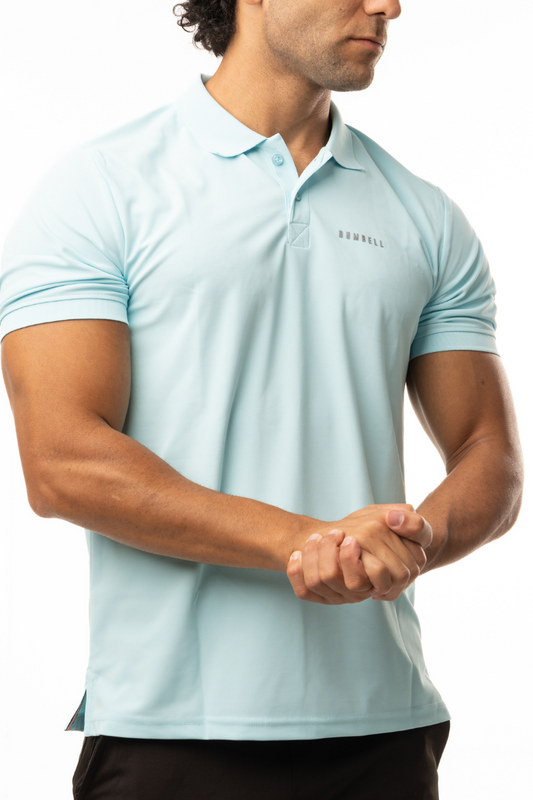 High-Performance Dry Fit Polo T-Shirt - Mint Blue