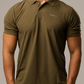 High-Performance Dry Fit Polo T-Shirt - Olive Green
