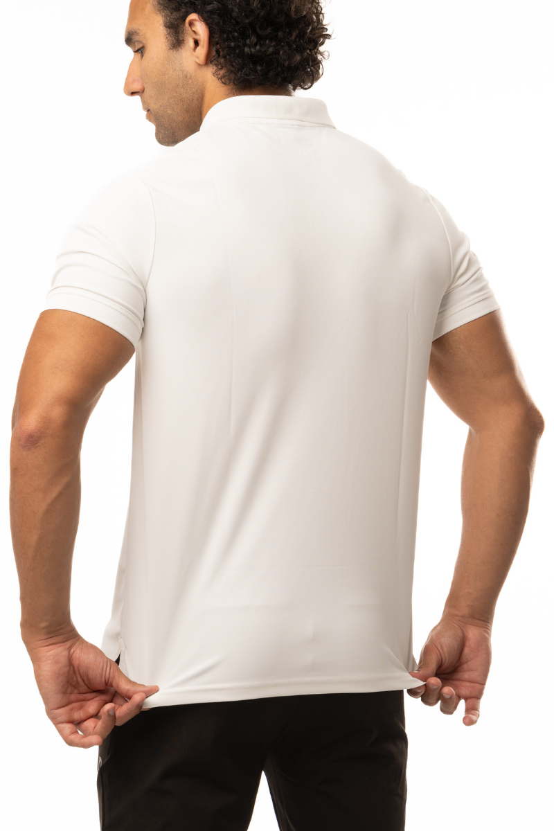 High-Performance Dry Fit Polo T-Shirt - White