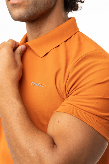 High-Performance Dry Fit Polo T-Shirt - Woody Orange