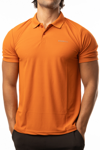 High-Performance Dry Fit Polo T-Shirt - Woody Orange