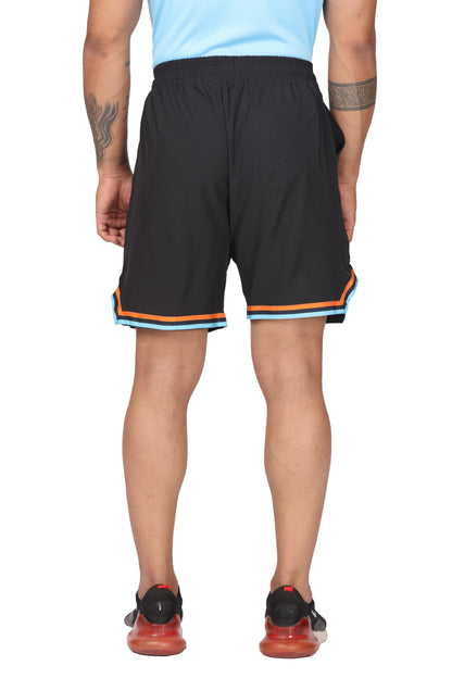 Men's Moisture-wicking and V-cut workout Black Shorts