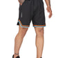 Men's Moisture-wicking and V-cut workout Black Shorts