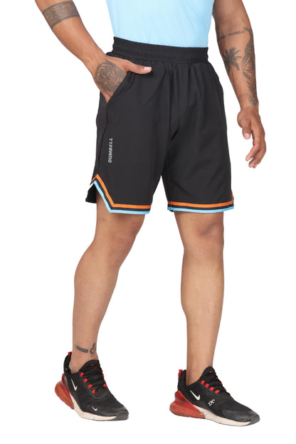 Men's Moisture-wicking and V-cut workout Black Shorts