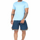 Men's Moisture-wicking and V-cut workout Blue Shorts