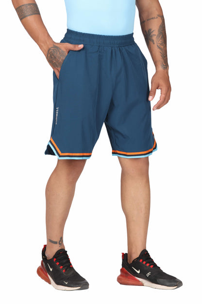 Men's Moisture-wicking and V-cut workout Blue Shorts