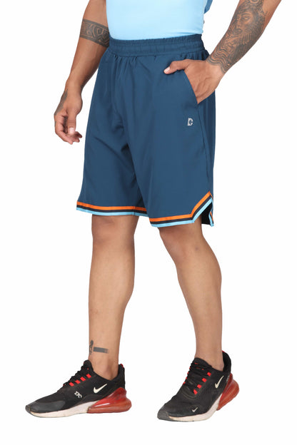 Men's Moisture-wicking and V-cut workout Blue Shorts