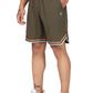 Men's Moisture-wicking and V-cut workout Olive Shorts